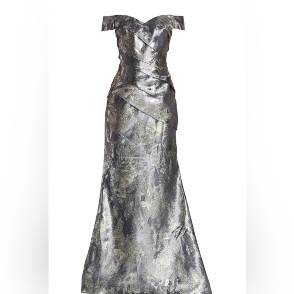 Rene Ruiz Silver Metallic Dress